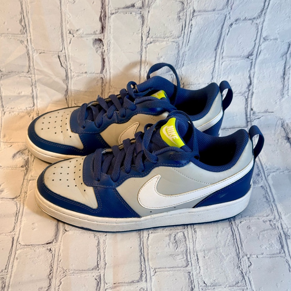 Nike Court Borough Low 2 GS Grey Fog Mystic Navy
